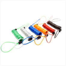 Wholesale luggage combination lock anti-theft Coil Plastic wire spring rope lanyard